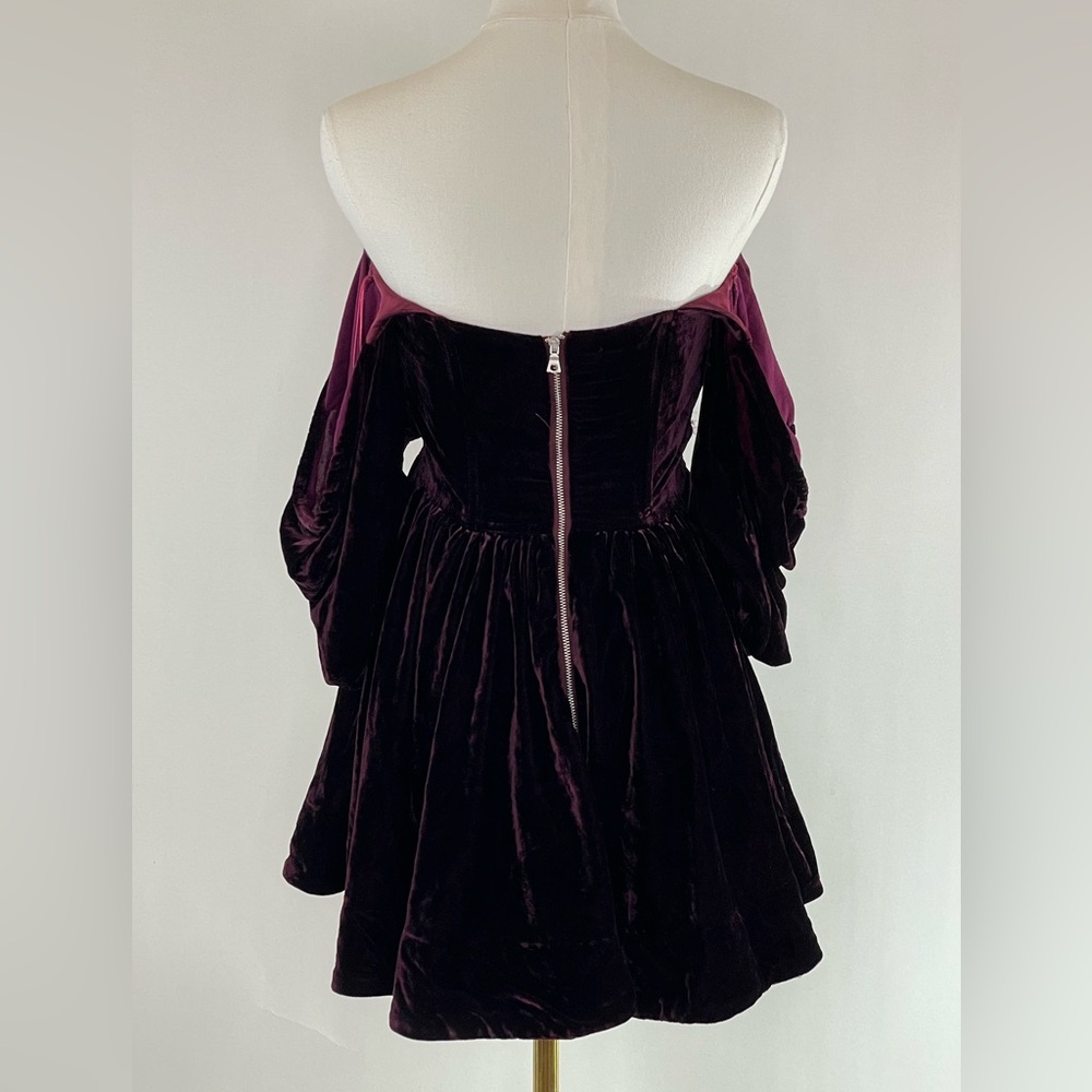 Bardot Velour Corset Mini Dress, S - Picture 5 of 10